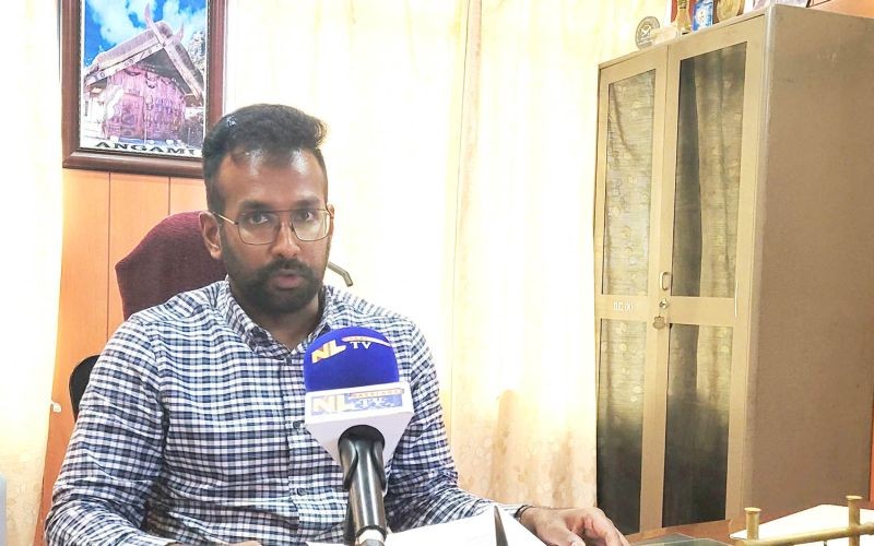 Shanavas addressing press conference in Kohima on July 5. (Morung Photo)